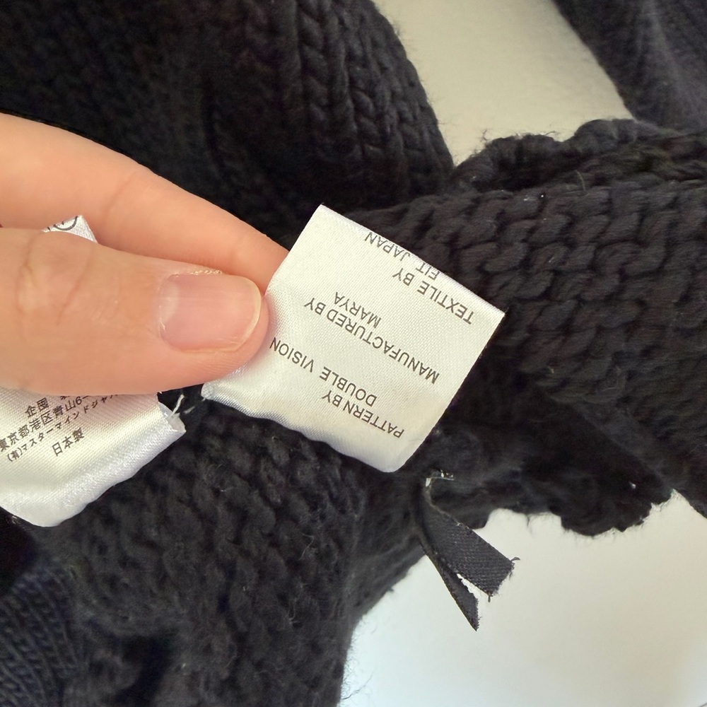 Mastermind World Black Distressed Knit Cotton Skull Sweater Size Large - Picture 15 of 16